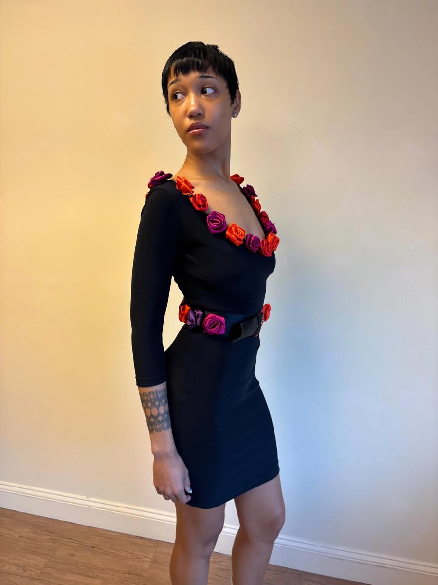 90s Chantal Thomass Flower Dress with Matching Belt product image