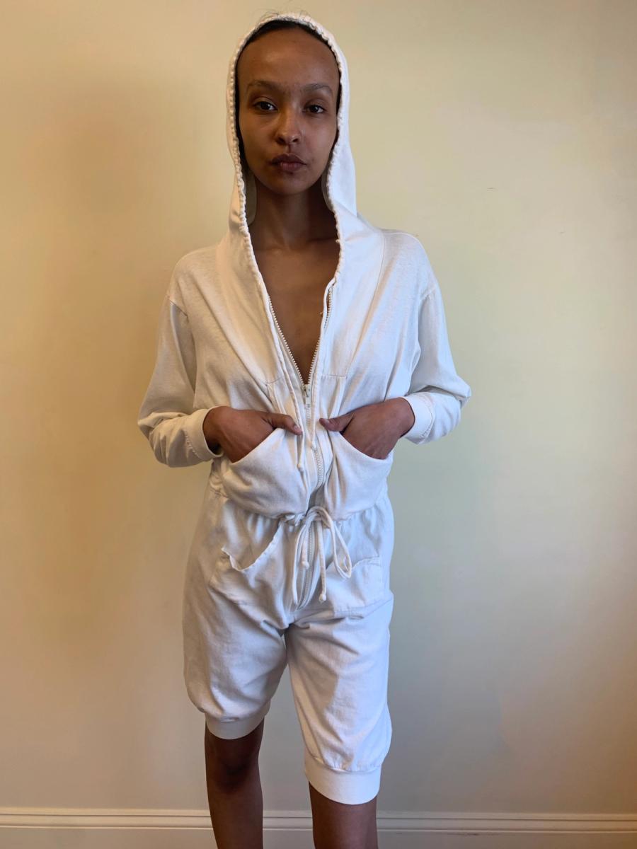 90s Norma Kamali OMO Hooded Jumpsuit  product image