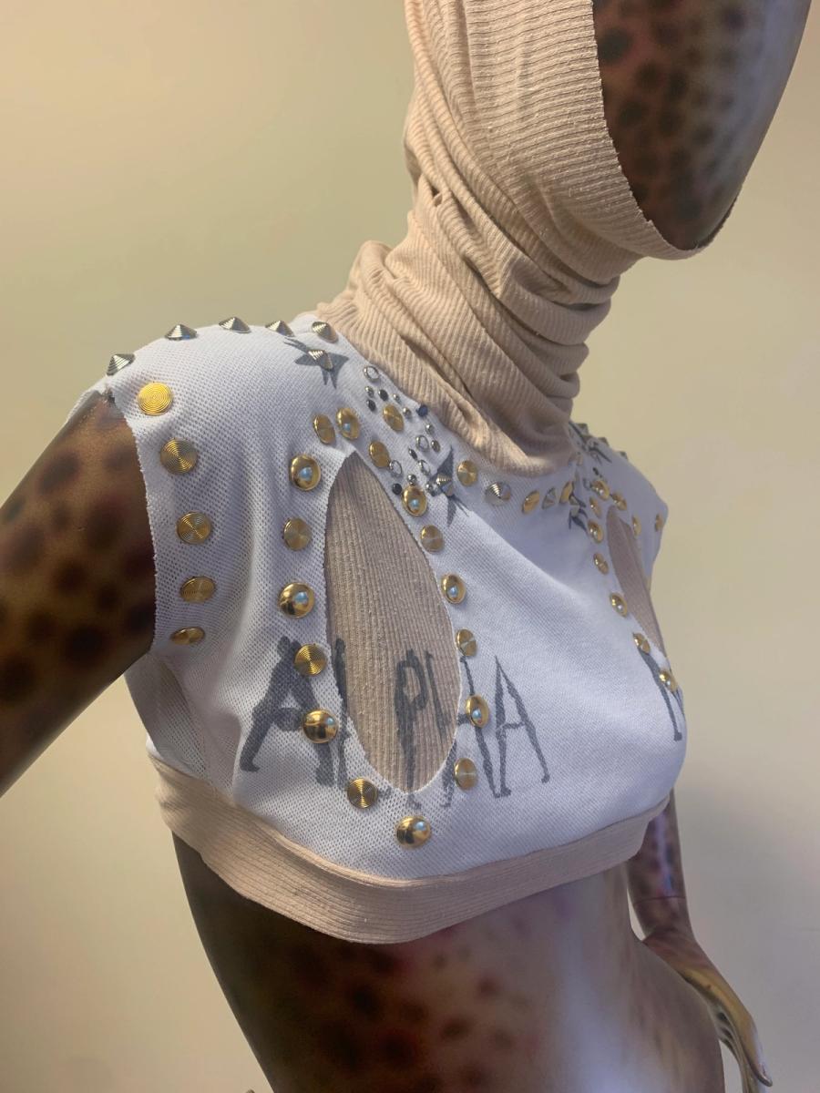 Alpha Male Studded Top With Tan Hood 2 product image