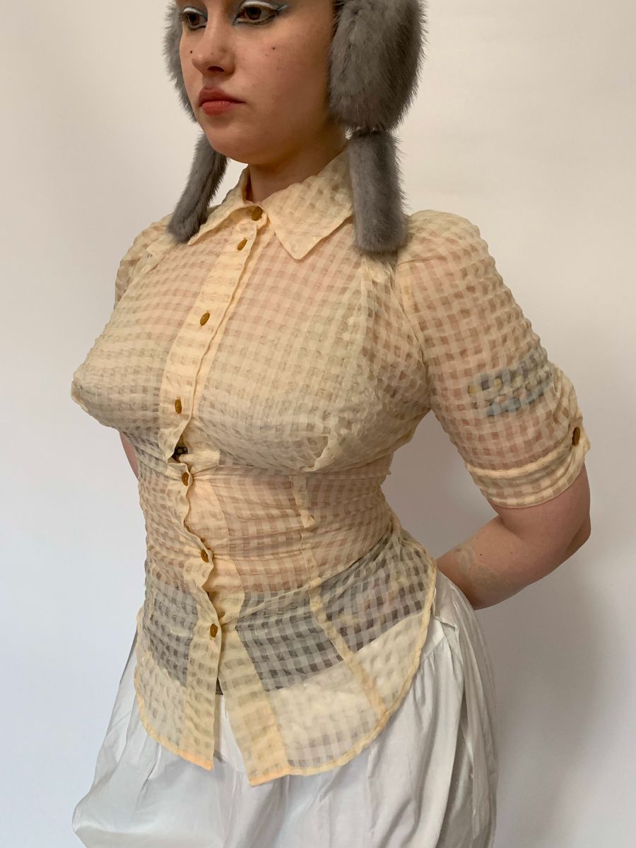 Vivienne Westwood Sheer Gingham Button Up product image