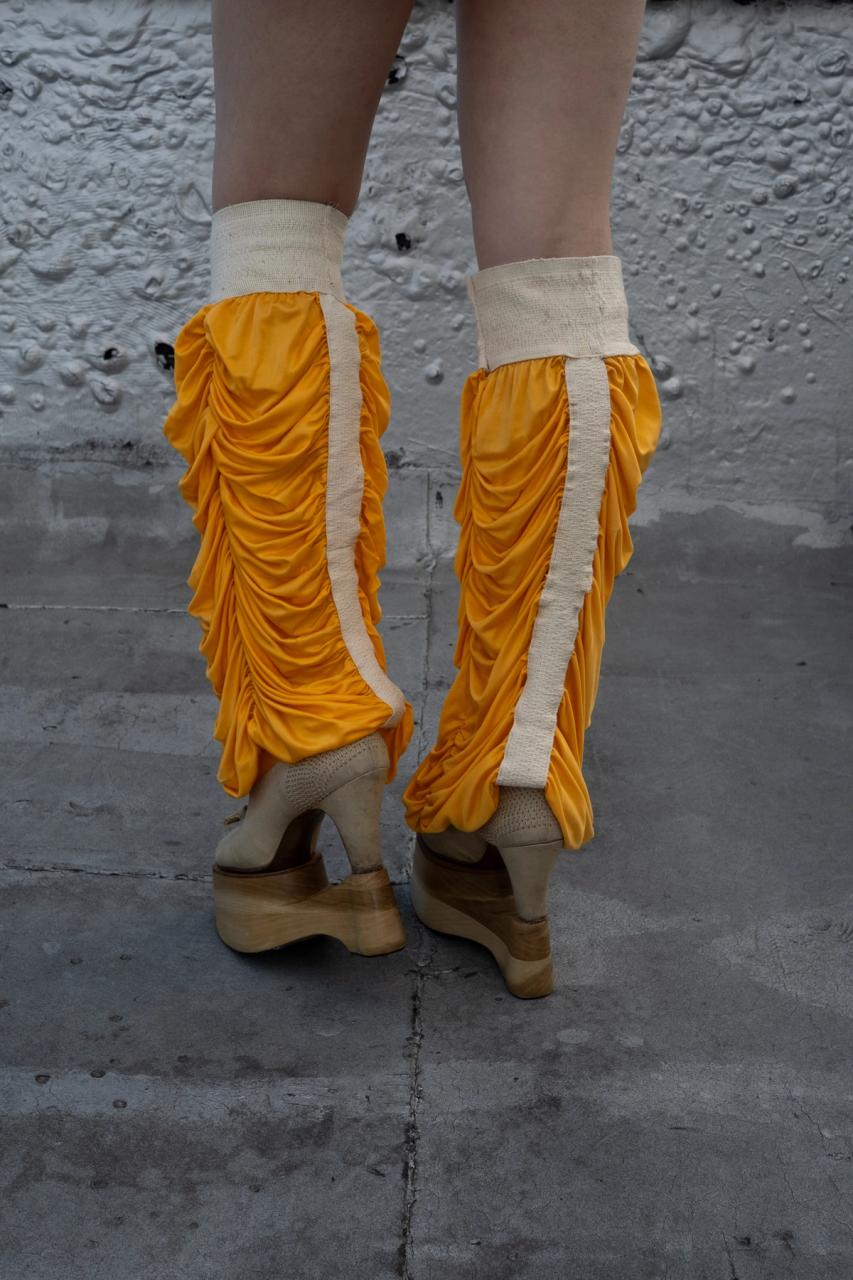 Antique Jockstrap Legwarmers - Egg Yolk product image