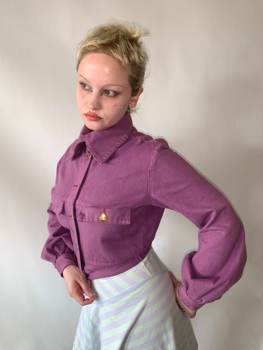90s Vivienne Westwood Fuschia Denim Set product image