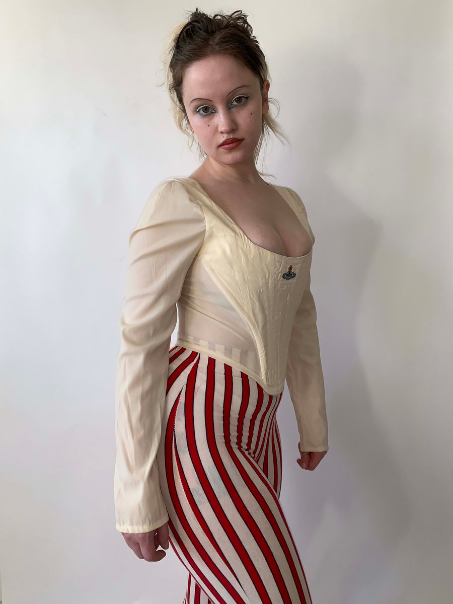 90s Vivienne Westwood Longsleeve Cream Corset product image