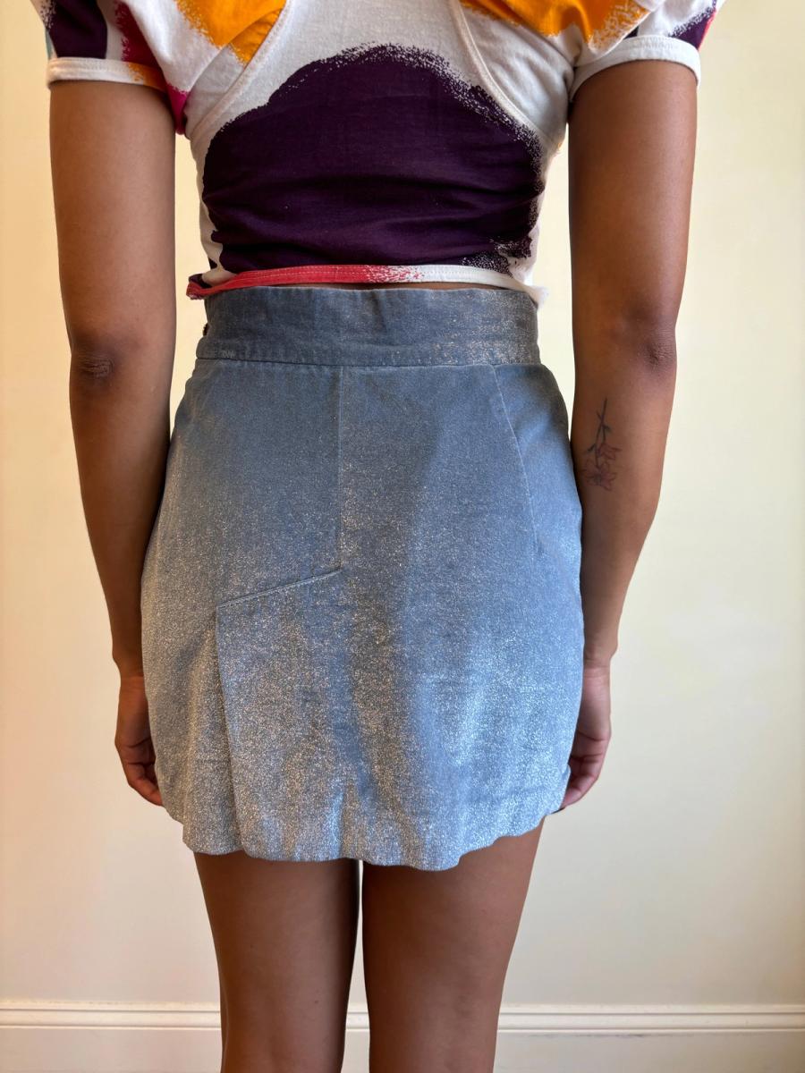 90s Vivienne Westwood Sparkly Velvet Mini Skirt product image