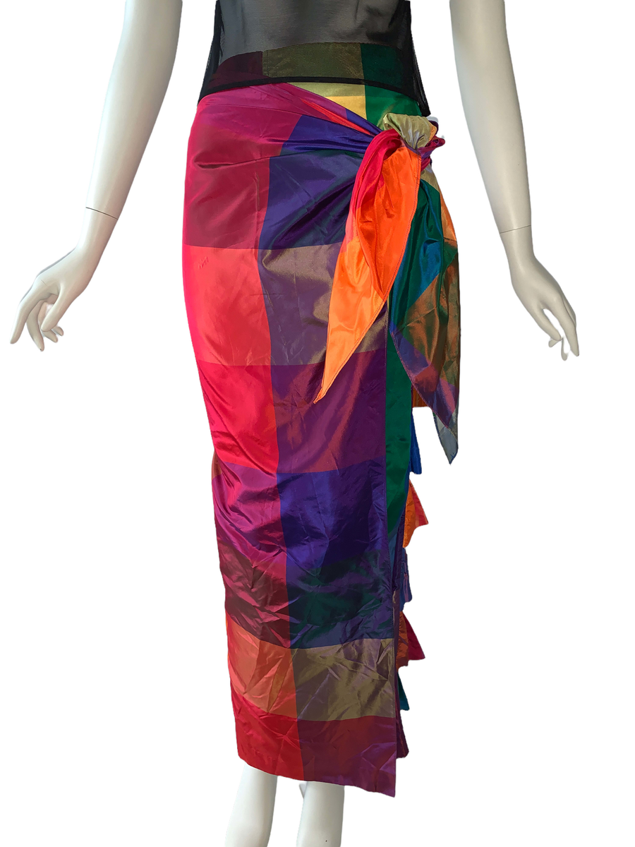 90s Chantal Thomass Changeable Taffeta Bustle Skirt product image