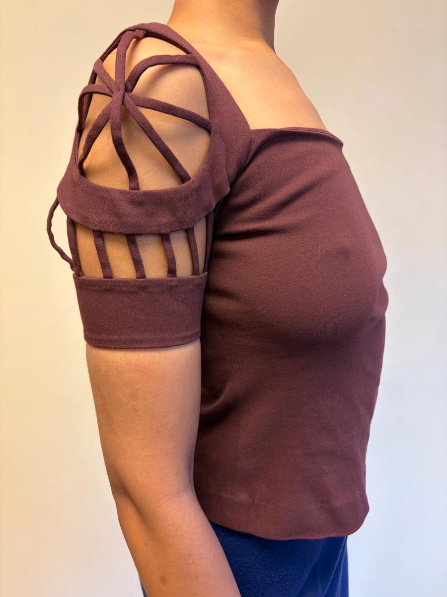 80s Sybilla Cutout Sleeve Top product image