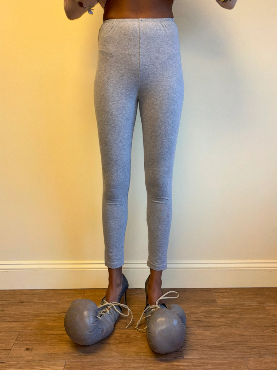 80s Norma Kamali Gray Leggings product image