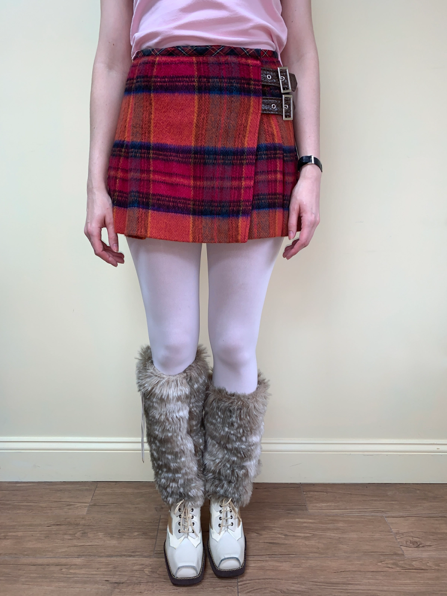 Vivienne Westwood Orange Tartan Skirt product image