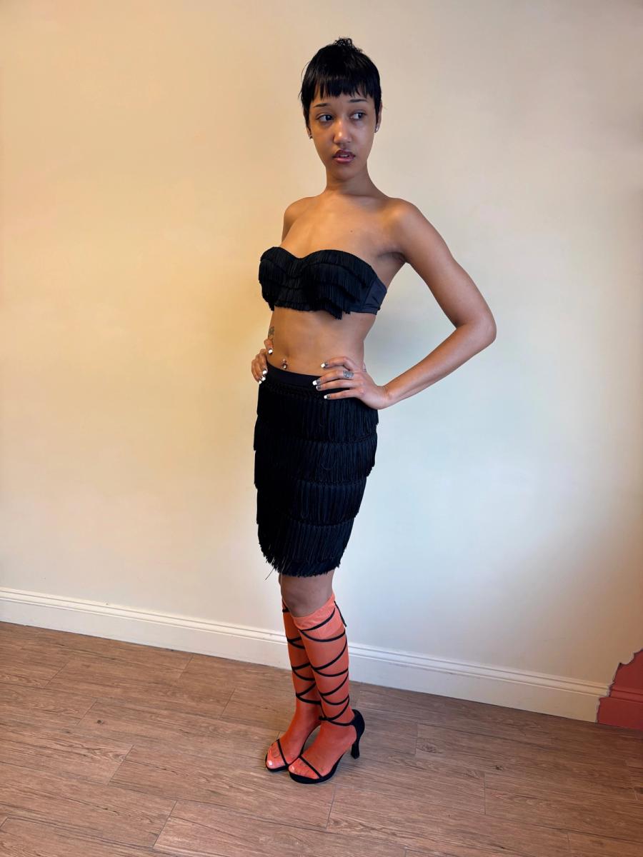 80s Helen Storey Fringe Skirt product image