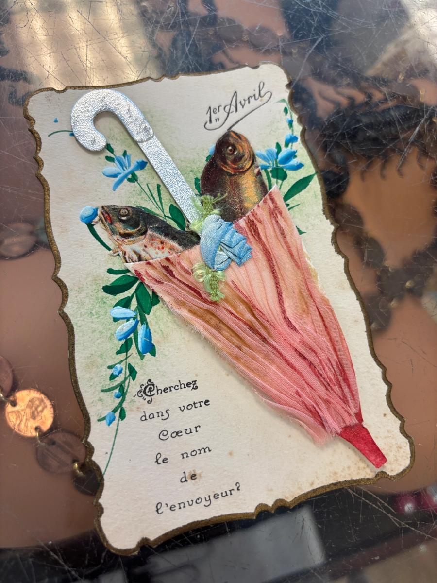 Antique French April Fool's Day Card  product image