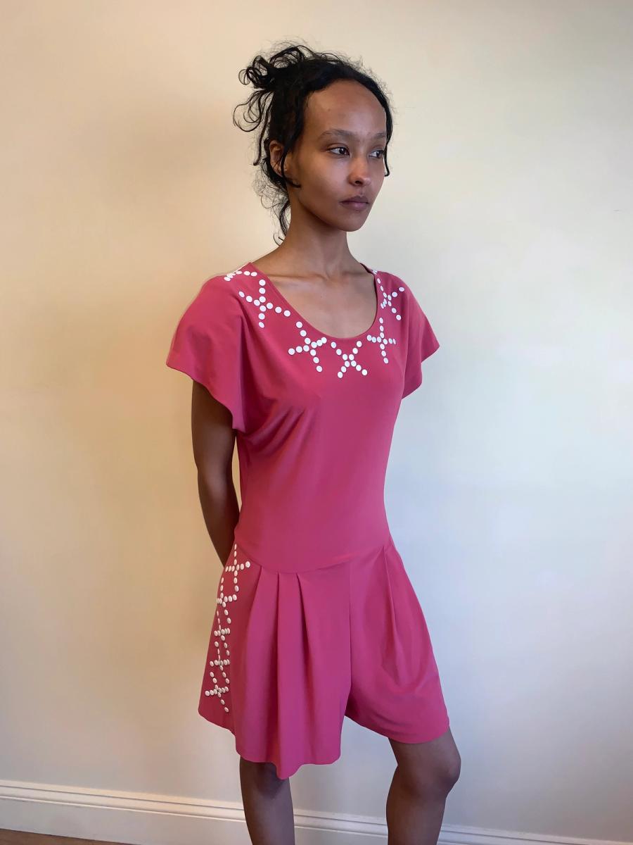 Norma Kamali OMO Studded Romper product image