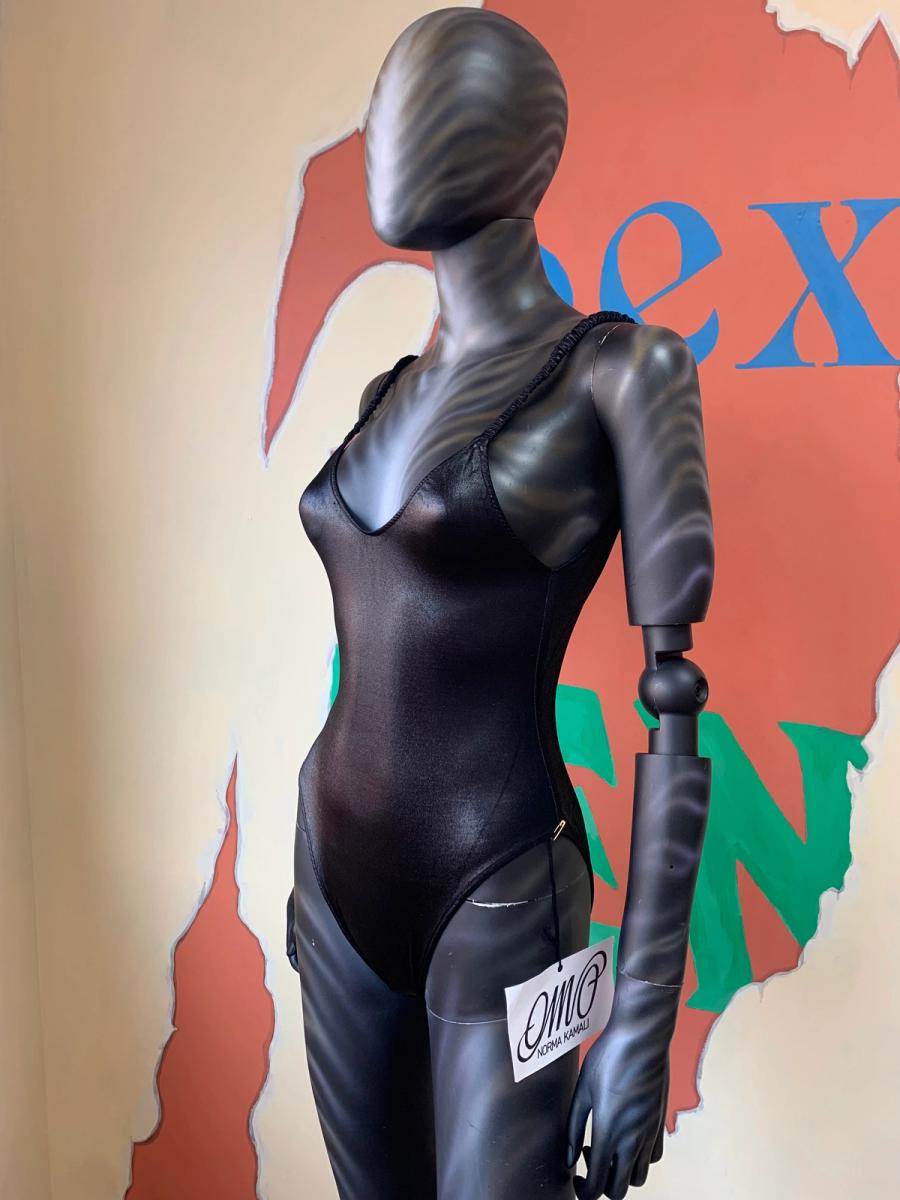 Deadstock OMO Hi-cut Bodysuit with Ruched Straps product image
