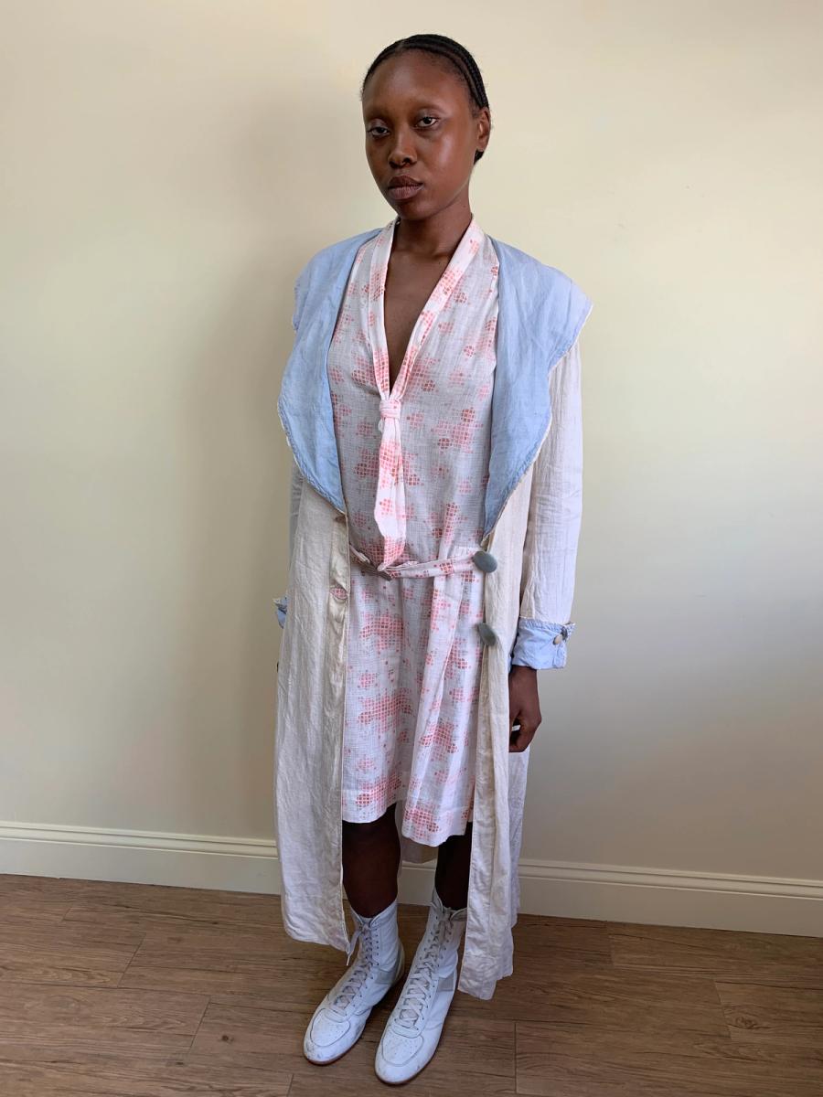 Edwardian Duster with Baby Blue Accents product image