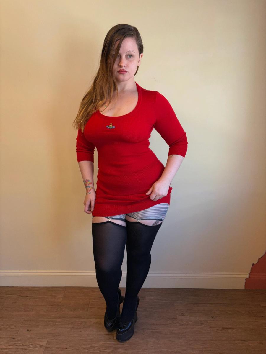 90s Vivienne Westwood Red Knit Dress  product image
