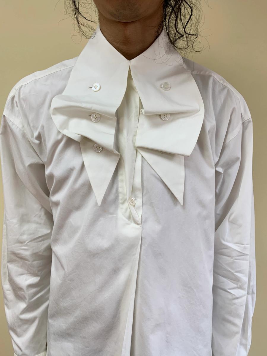 1980s Issey Miyake Button Collar Poet Blouse product image