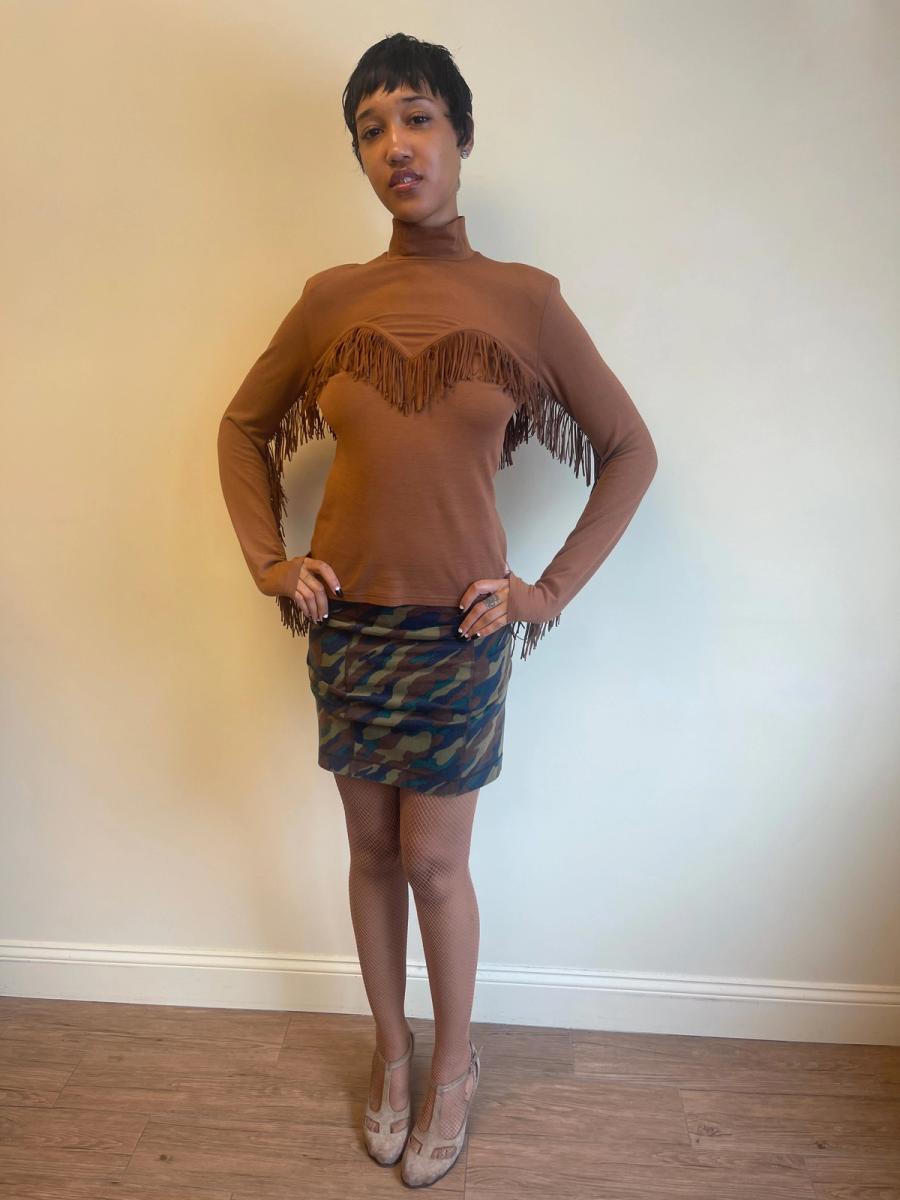 Chantal Thomass A/W 1993 Brown Fringe Top product image
