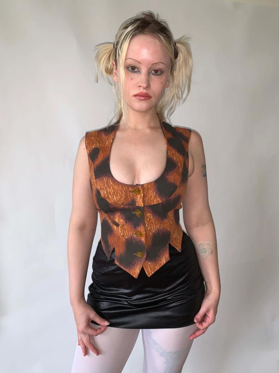 Vivienne Westwood Rare SS94 Café Society Cheetah Vest 