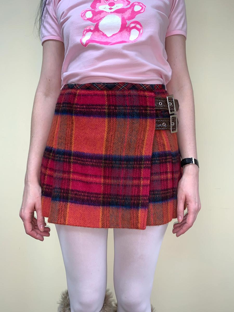 Vivienne Westwood Orange Tartan Skirt product image