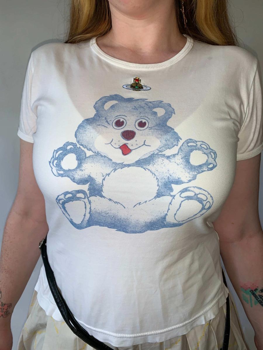 90s Vivienne Westwood Blue Teddy Bear T-Shirt product image