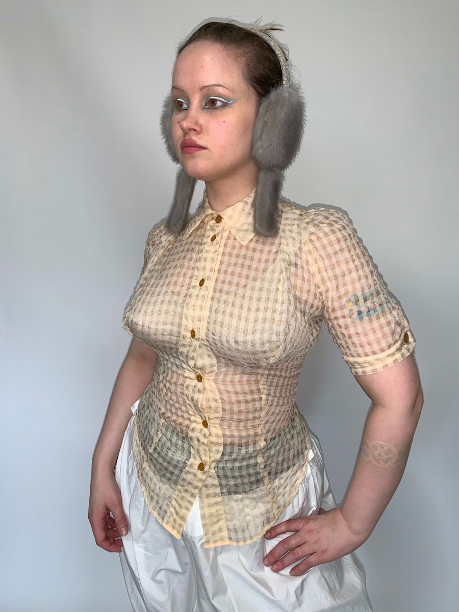Vivienne Westwood Sheer Gingham Button Up product image