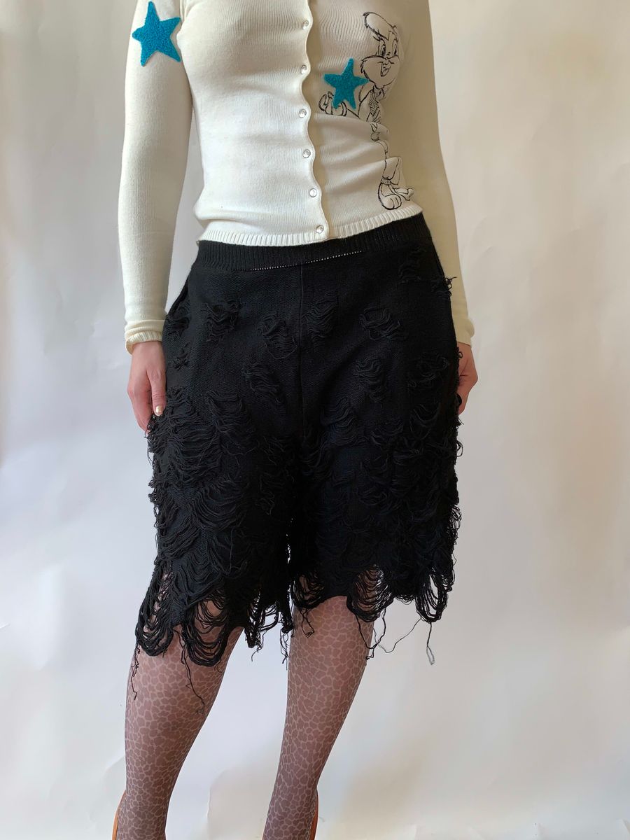 Mikio Sakabe Shredded Knit Shorts product image