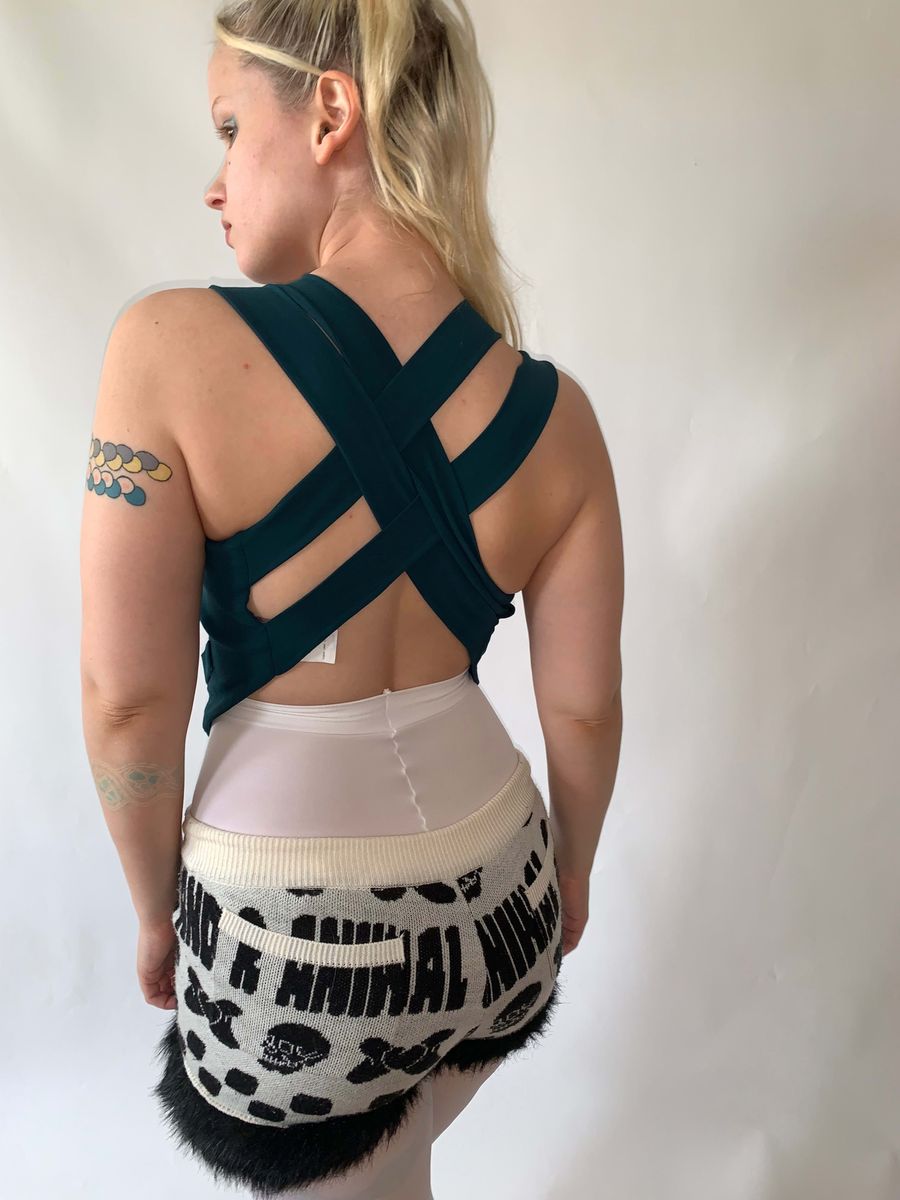 1990s Romeo Gigli Criss Cross Stretchy Vest product image