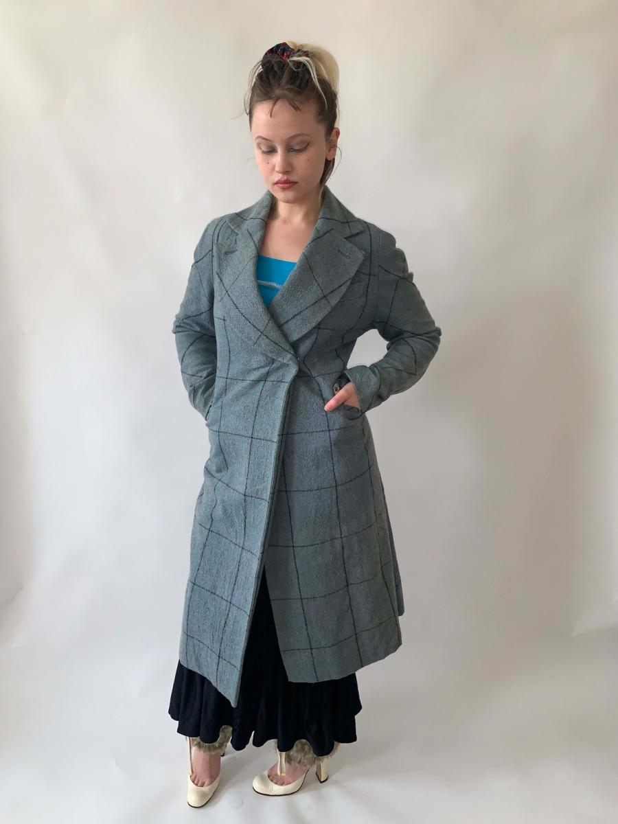 90s Vivienne Westwood Plaid Overcoat product image