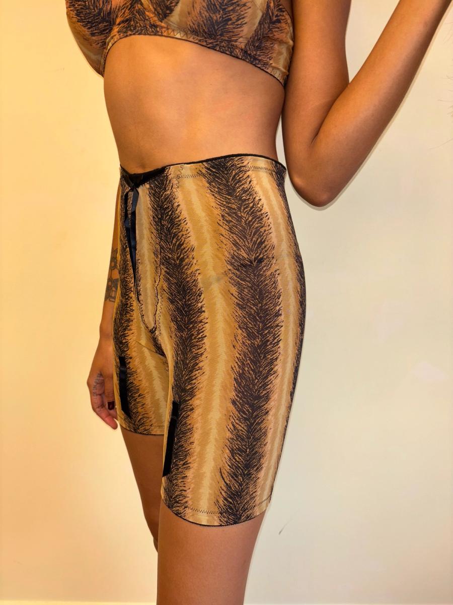 60s or 70s Four Piece Tiger Print Lingerie Set product image