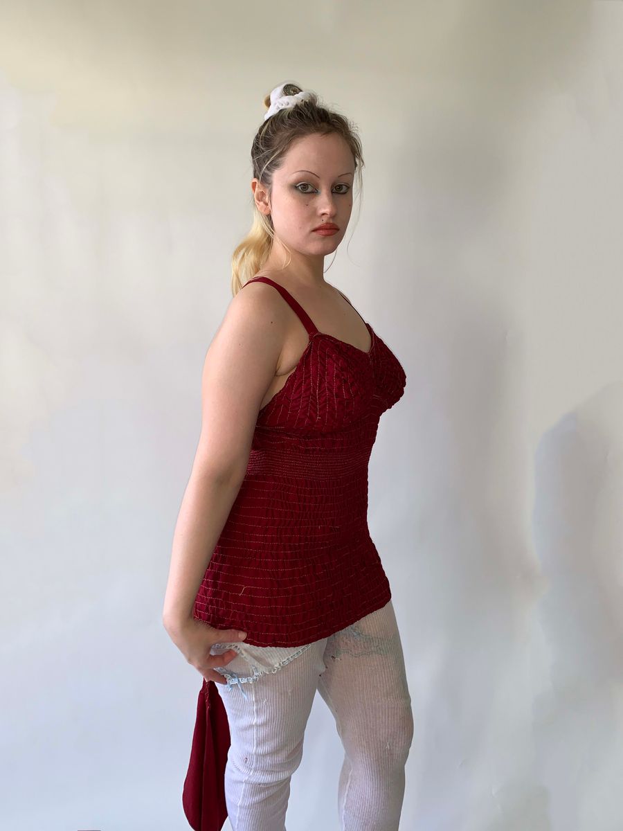 1930s French Ruched Bodysuit product image