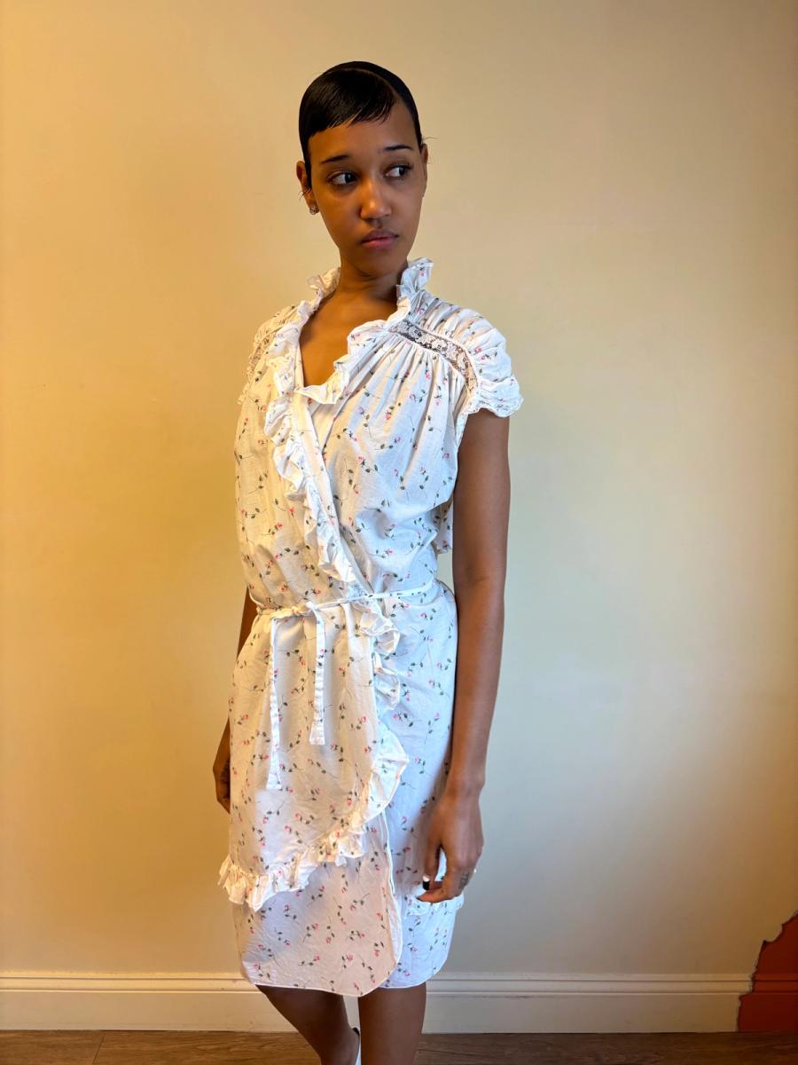 1980s Chantal Thomass Rosebud Peignoir Wrapdress  product image