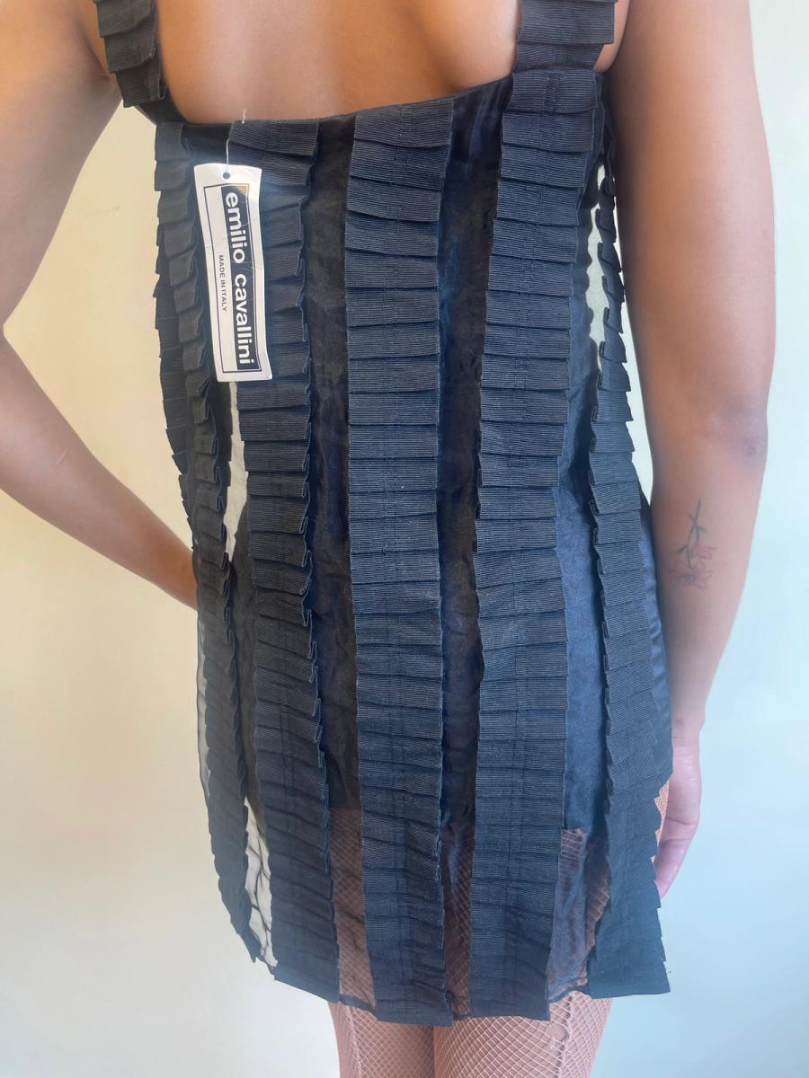 Emilio Cavallini Deadstock Micro-Mini Dress With Cape product image
