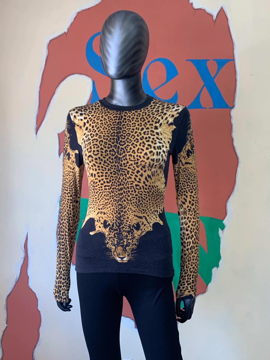 Jean Paul Gaultier Trompe L'oeil Leopard Pelt Top product image