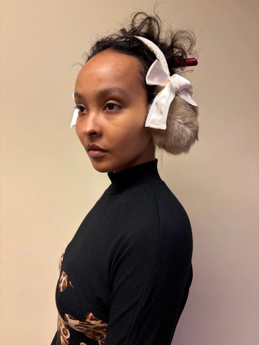 MILK Faux Fur Bow Earmuffs product image