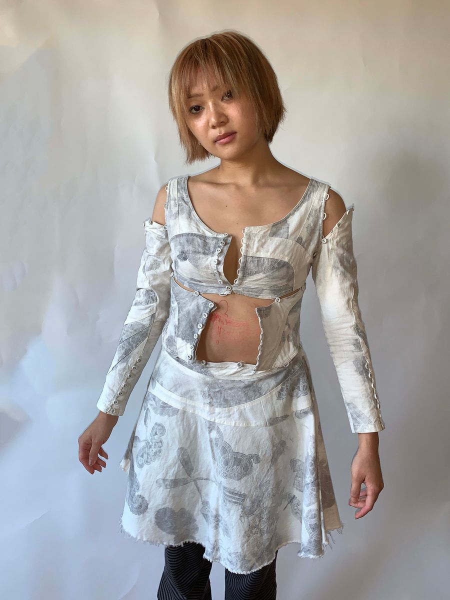 Nozomi Ishiguro 3 Piece Detaching Button Dress product image