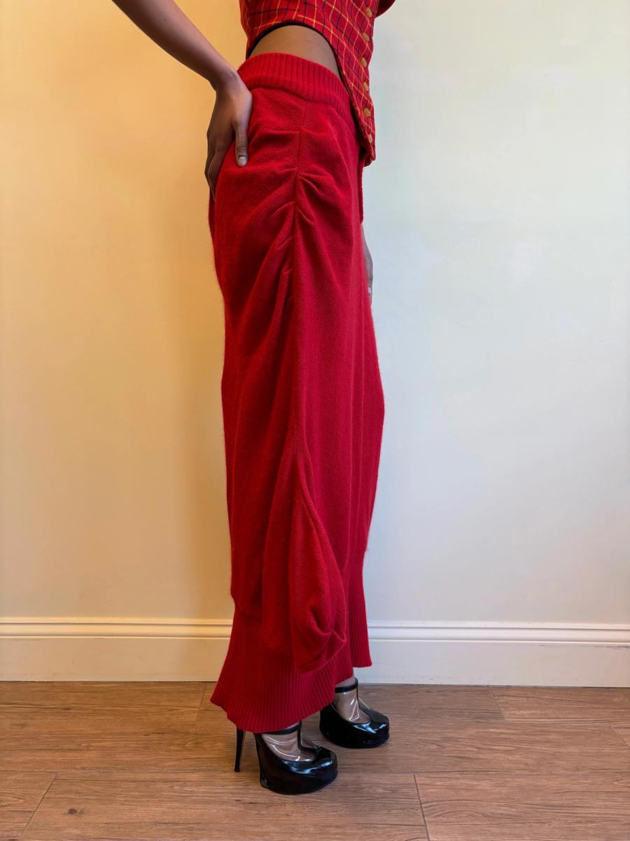 20471120 Red Knit Mermaid Skirt product image