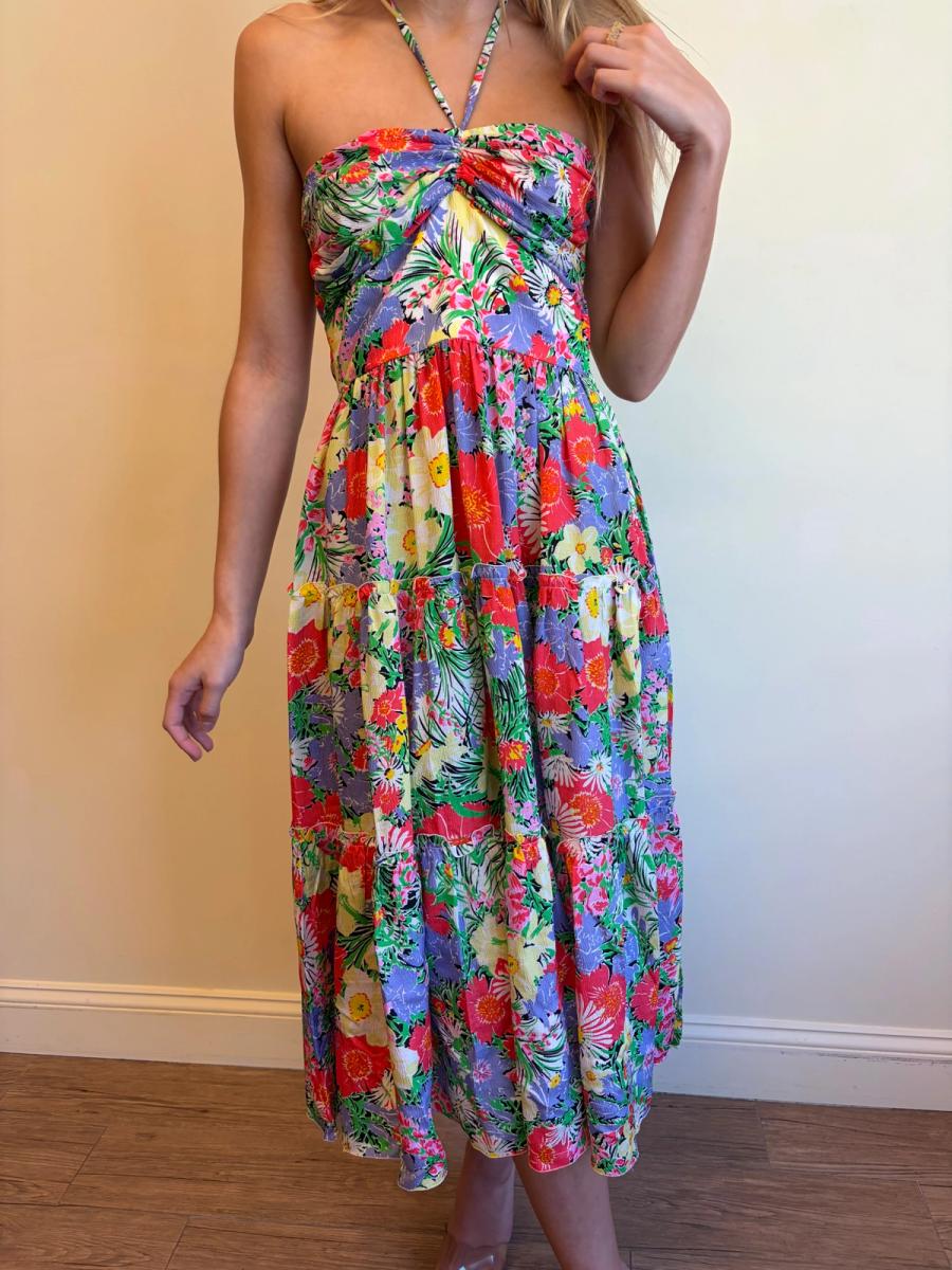 70s Vicky Tiel Floral Dress product image
