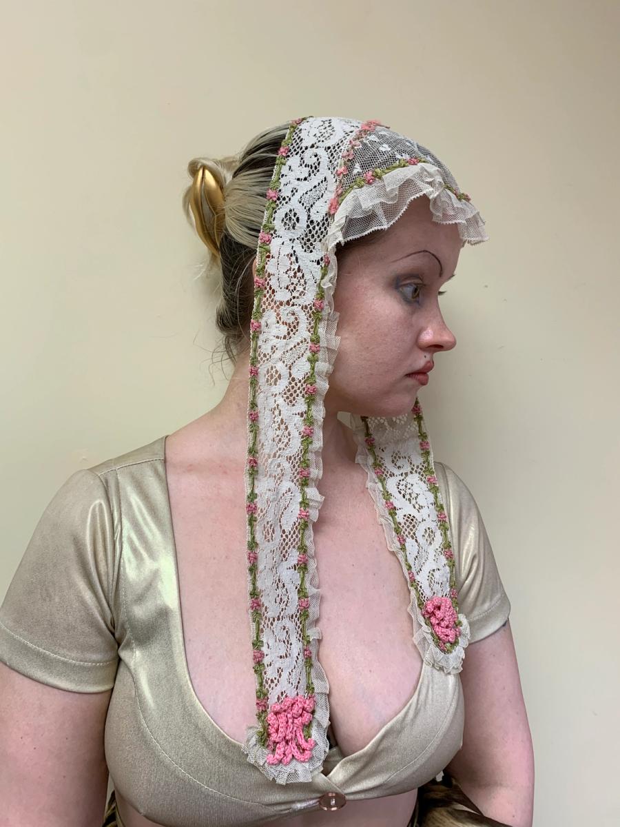 1860s Lace Bang Bonnet with Lappets product image