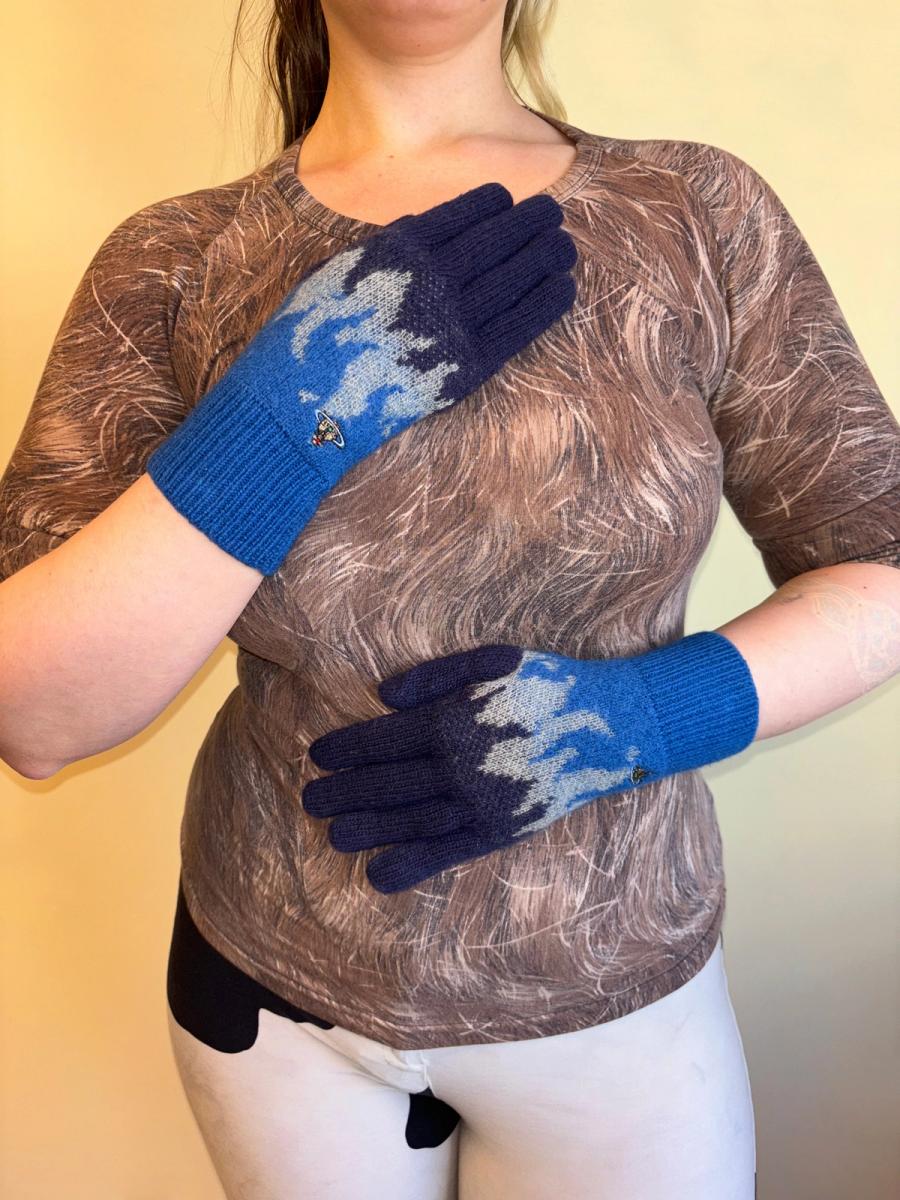 Vintage Vivienne Westwood Blue Flame Gloves product image