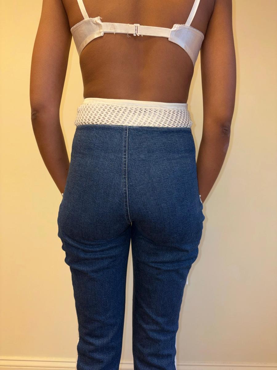 Vintage Jeans with Garter Design product image