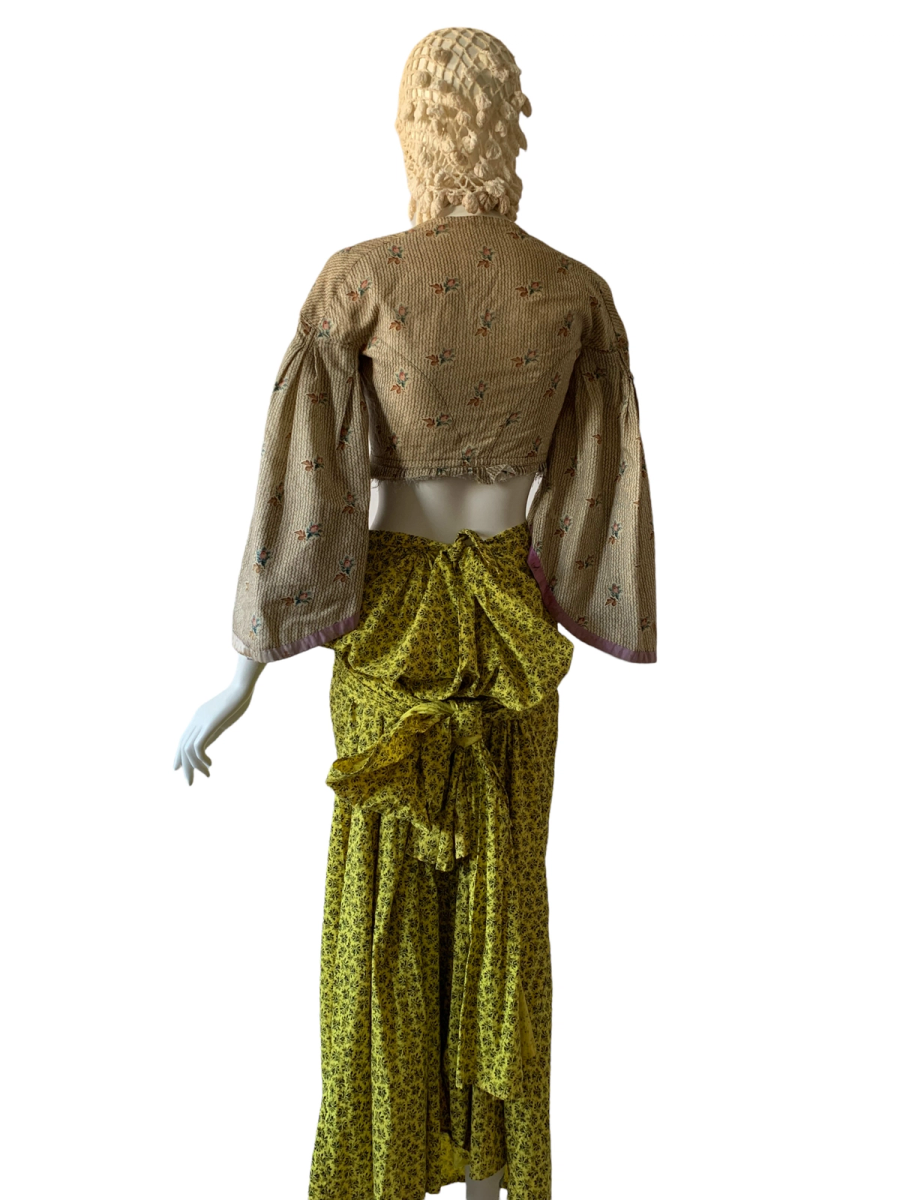 Antique Yellow Calico Skirt product image