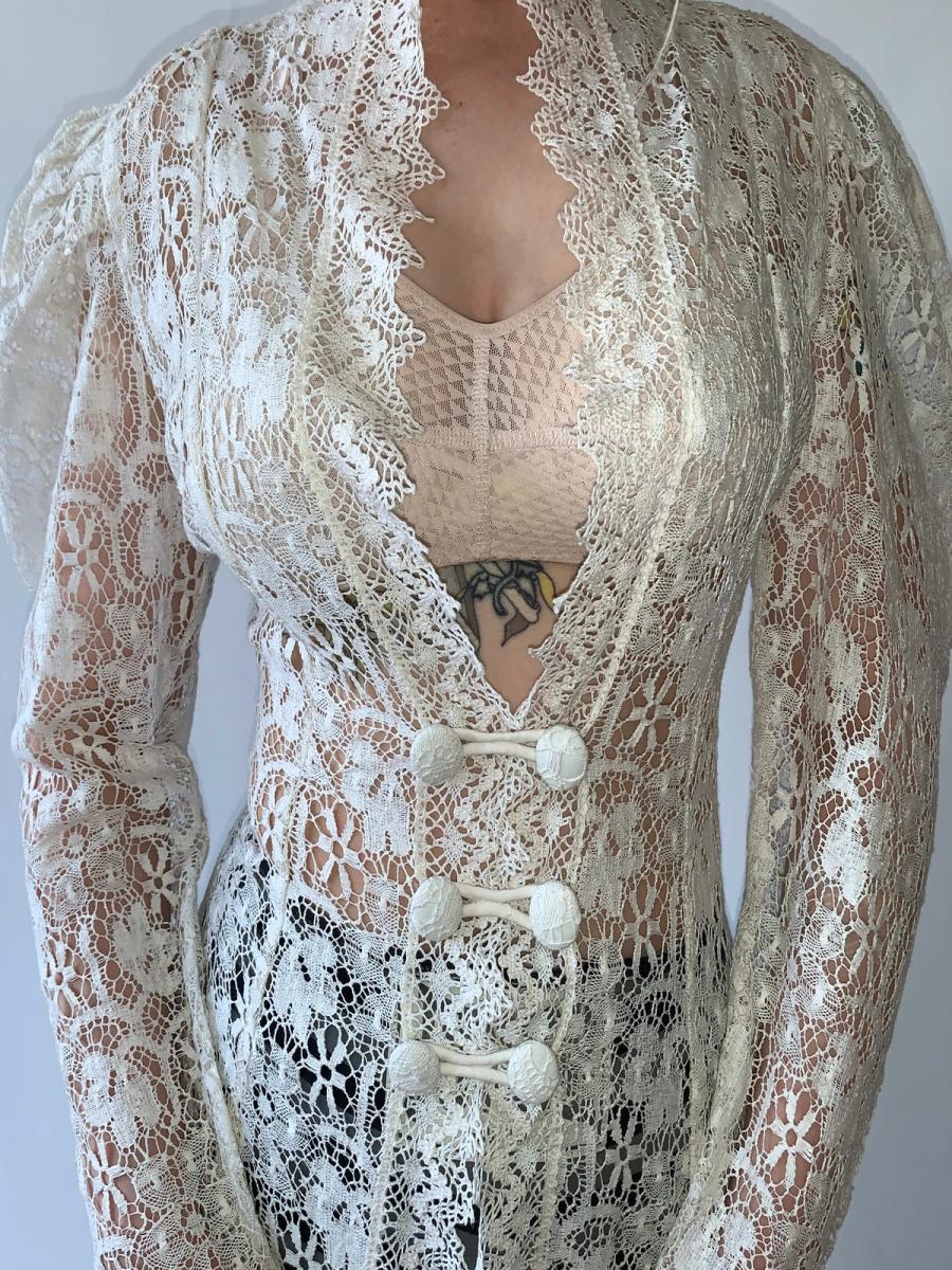 Norma Kamali 80s Does Victorian Lace Jacket product image