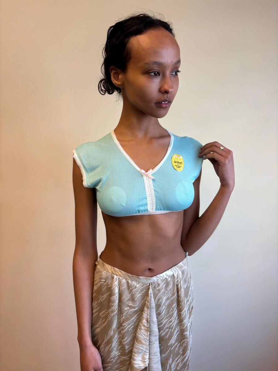 1960s Deadstock Babydoll Crop Top product image