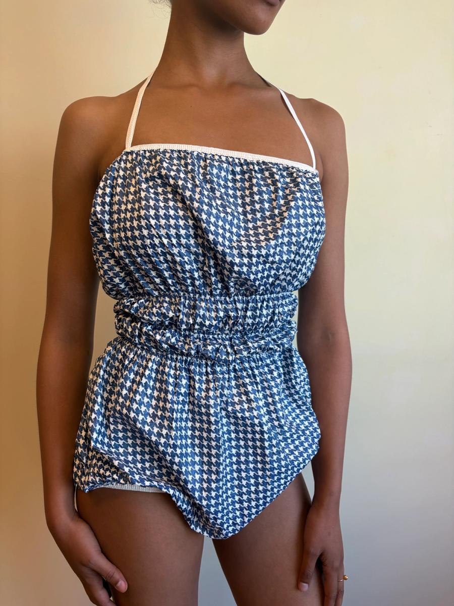 1960s Houndstooth "Disposable" Swimsuit product image