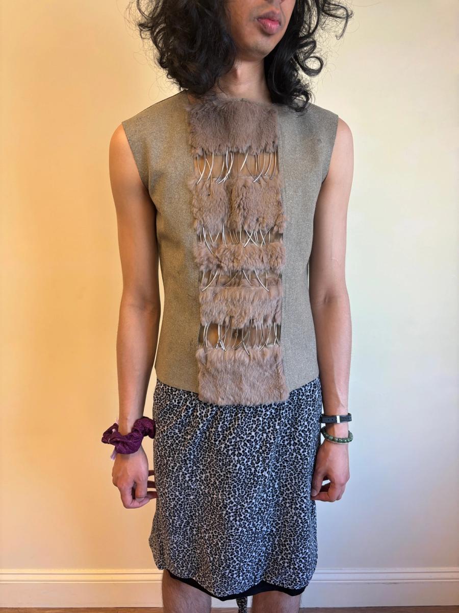 Emmanuelle Khanh Cutout Fur and Metal Tanktop product image