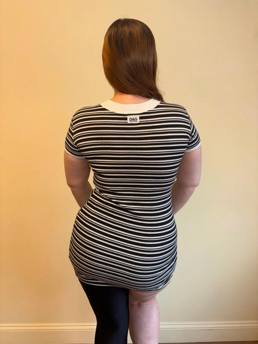 90s D&G Striped Ribbed Dress product image