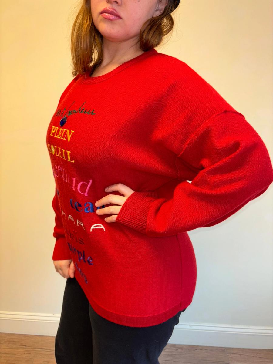 80s Sonia Rykiel Poetic Color Sweater product image