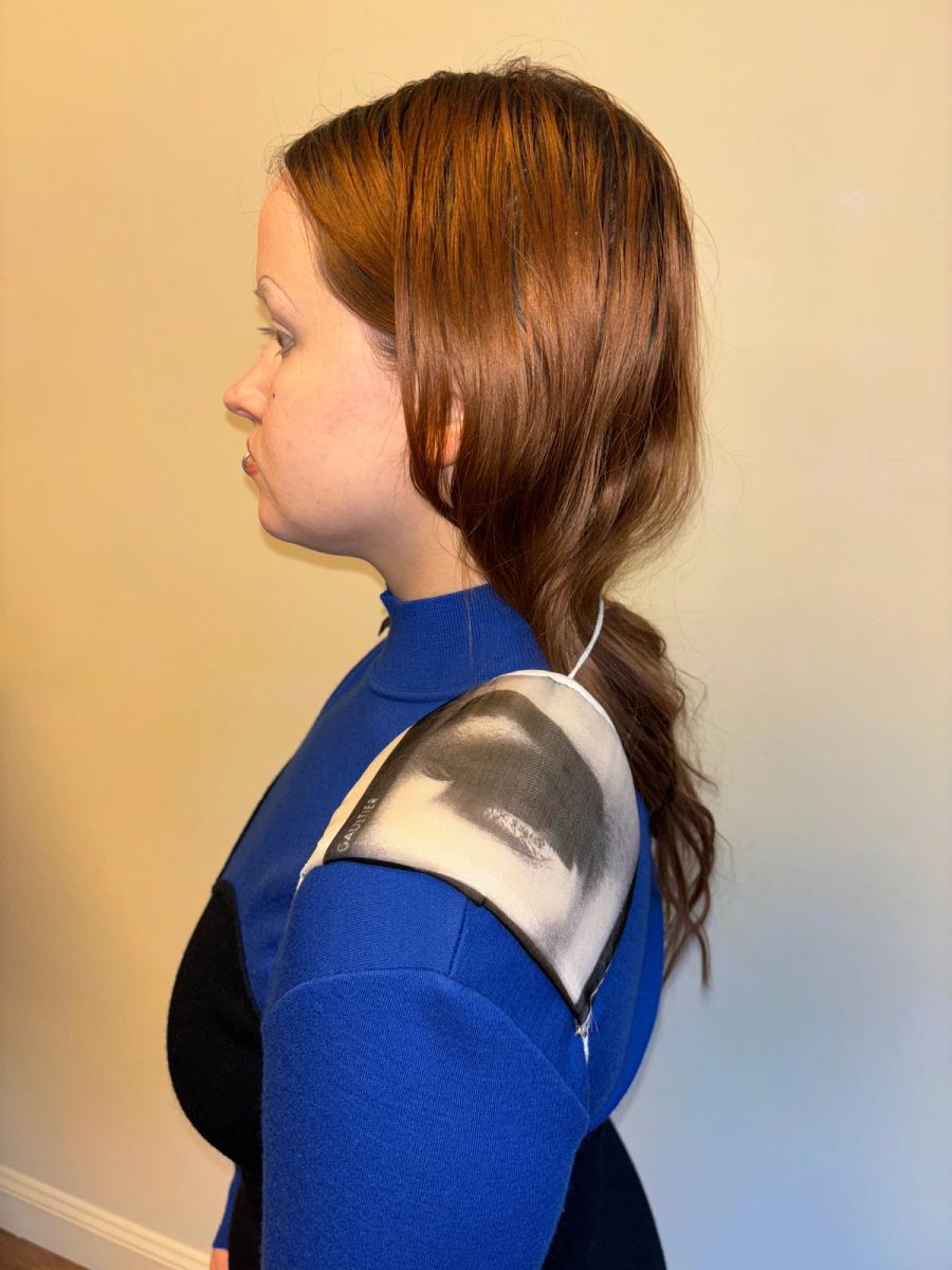 90s Jean-Paul Gaultier Eyelash Shoulder Pads product image