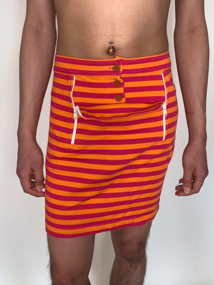 90s Vivienne Westwood Peekaboo Striped Skirt product image