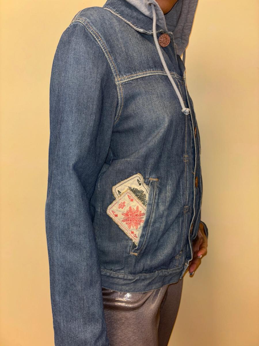 Fake London Genius Denim Jacket with Money product image