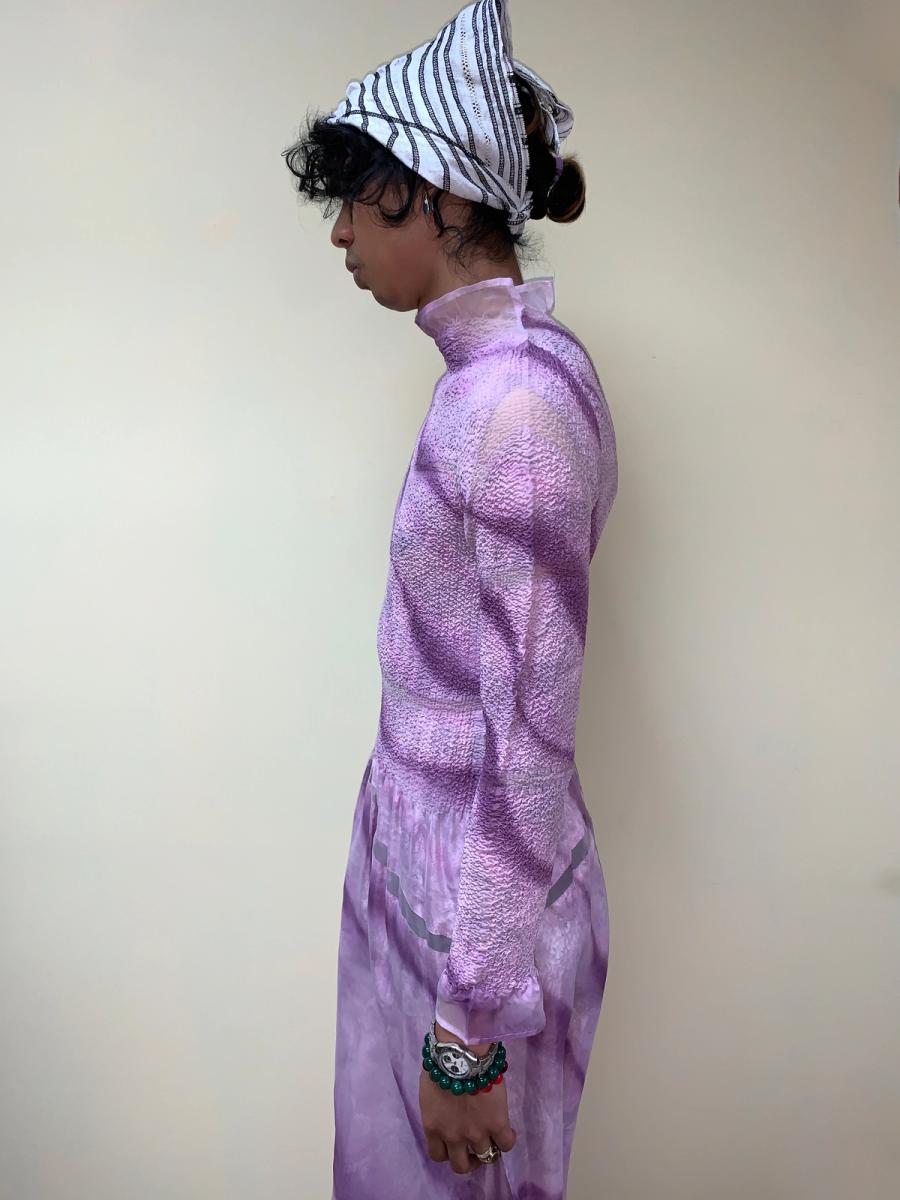 Yoshiki Hishinuma Pleated Purple Dress product image